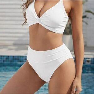 ZAFUL Women's High Waisted Bikini Bottom Ruched Tummy Control Swimsuit
